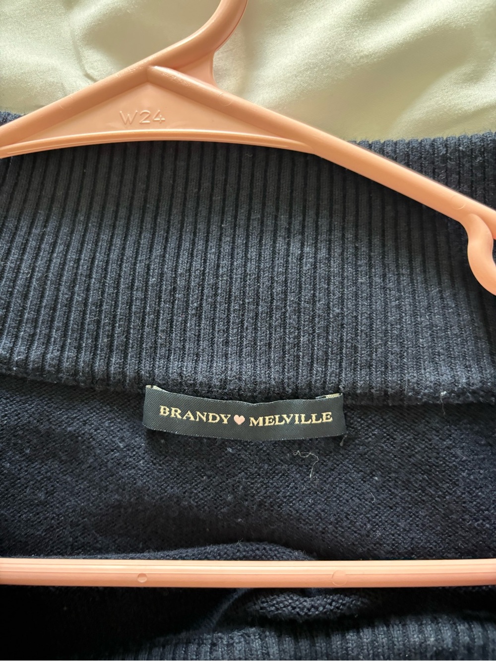 Brandy melville off the shoulder navy sweater - Picture 5 of 5